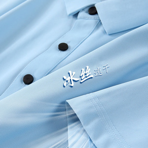 Men's Nylon Polo Shirt Quick Dry Breathable Stretch Summer Work Clothes Custom Logo Solid Color Short Sleeve - Product Image 3