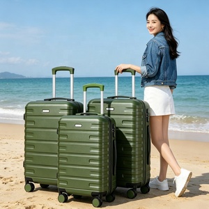Lot de 3 valises rigides en ABS, 20, 24 et 28 pouces, avec 8 roues pivotantes, personnalisables avec logo, pour voyage en gros - Product Image 1