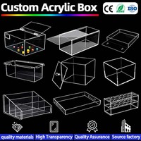 Boîte de rangement pour bijoux en acrylique transparente, moderne, écologique, anti-poussière, styles et tailles personnalisables, légère
