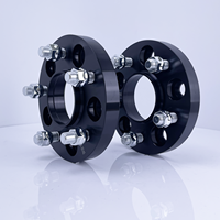 Nouvel espaceur de roue ET+ en alliage d'aluminium forgé 6061 T6 5x120.65 25MM CB72.56, adaptateur noir anodisé dur, centrage de moyeu, grade 10.9/12.9