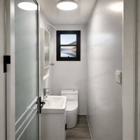 Casa Contenedor Expandible de 20 pies, Villa Moderna de Mediados de Siglo, Estructura de Acero Modular Prefabricada, Edificio de Oficinas de Dos Dormitorios