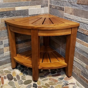Banc d'angle de douche en <span class=keywords><strong>teck</strong></span> de haute qualité, <span class=keywords><strong>tabouret</strong></span> de bain, de Spa, siège d'assemblage - Product Image 2