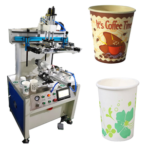Impresora de pantalla UV LED automática de plástico y papel desechable CNC