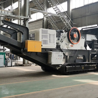 Station de concassage à mâchoires mobile 120~650T/h, taille d'alimentation ≤760mm, concasseur de minerai mobile pour l'exploitation minière, la pierrierie sur site et la production d'agrégats