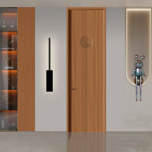 Puertas Interiores de Madera Maciza de Roble con Chapa de Madera Natural Pintada y Ensamblada para Dormitorios, Diseño Nuevo, Venta al por Mayor desde China - Product Image 5