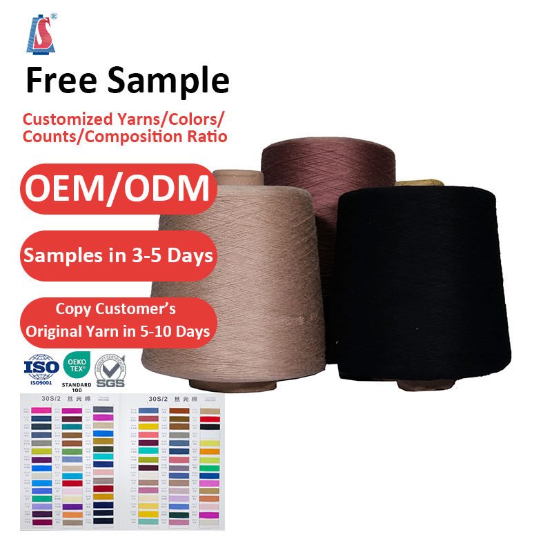 Salud Factory Supplier Ring Spun Yarn 30s 32s Dyed Color 100% Viscose For Weaving And Knitting China Yarn Hilo Chino