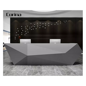 Moderno curvo blanco Recepción <span class=keywords><strong>de</strong></span> superficie sólida <span class=keywords><strong>de</strong></span> acrílico hospital mostrador <span class=keywords><strong>de</strong></span> recepción - Product Image 1