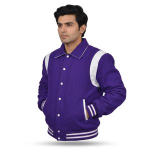 Blouson Bomber Unisexe de Haute Qualité, Imprimé par Sublimation, Personnalisable, Style Baseball Letterman avec Col de Qualité, Vente en Gros - Product Image 1