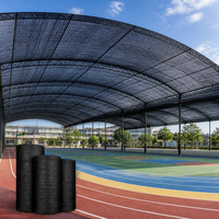 Rouleau de filet pare-soleil noir en HDPE à haute teneur en ombrage, traité anti-UV, résistant aux intempéries, tissu d'ombrage pour serre