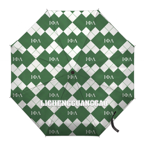 Nouvelles Sisters Will : Parapluie Automatique Personnalisable avec Motif Damier Alphabet Grec, Protection Solaire, Coupe-Vent, Toutes Saisons - Product Image 4