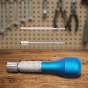 Destornillador manual de microimplantes dentales y de ortodoncia, con mango estriado azul, llave mini de titanio, instrumento Clase I - Product Image 4