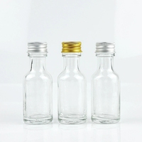 Botol Kaca Mini 50ml untuk Minuman Keras dengan Tutup Sekrup Dekorasi Firing untuk Anggur, Spirit, Vodka, Brandy, Whisky