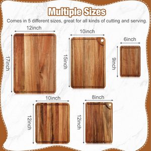 <b>Wooden</b> Cutting Board Set Rectangle Solid Wood Kitchen Chopping <b>Blocks</b> For Home Use - Product Image 2