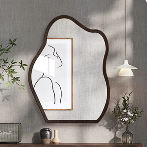 Bois-like haute qualité mode rétro style décor hôtel design moderne salle de bain mur miroir table de lavage - Product Image 2