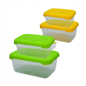 Recipientes Modernos para Almacenamiento de Alimentos Frigobella de PP, 0.5L 1.0L, Rectangulares, Herméticos, con Tapas de Cierre a Presión, Moldeados por Inyección, para Cocina - Product Image 3