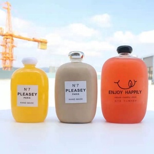Tùy chỉnh nắp vàng Pet nhựa 500ml chai nước trái cây với sương giá kết thúc PE nước/năng lượng đồ uống/Cà Phê/Vodka/bia Màn hình in ấn logo - Product Image 1