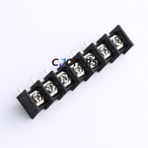 DBT30R-11.0-7P-BK-P Barrier Terminal Block Bent Lead Through Hole,P=11mm Connector Two Sides 11mm 1x7P Right Angle Pin - Product Image 1