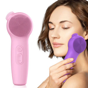 Nettoyeur facial sonique en silicone, nettoyage en profondeur des pores, exfoliant imperméable, brosse nettoyante pour le visage, charge USB - Product Image 1