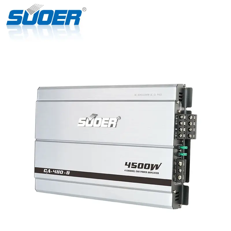 Suoer CA-480-B 12V 4500w amplificadores de potência do carro amp 4 canal amplificador de áudio do carro