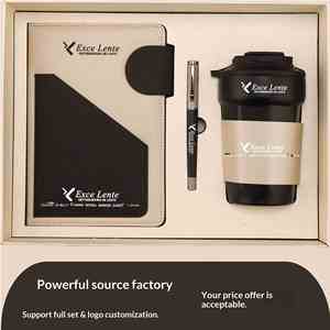 A5 Notebook <b>Set</b> Customized Business Accompanying <b>Gift</b> Enterprise Annual Meeting <b>Gift</b> Box High Color Notepad Thermos 200 Sheets - Product Image 5