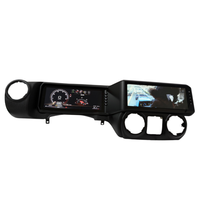 Écran LCD de tableau de bord multimédia 12,3+12,3 pouces avec GPS intégré et Android Auto pour Jeep Wrangler JK 2011-2017