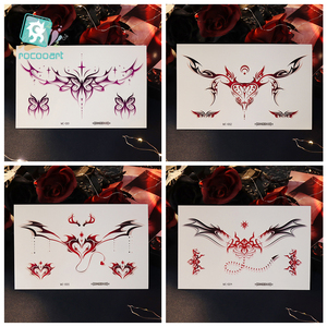 2025 ultimi <span class=keywords><strong>tatuaggi</strong></span> temporanei colorati realistici Body Art fiore spalla collo succube vita clavicola <span class=keywords><strong>tatuaggi</strong></span> temporanei - Product Image 4