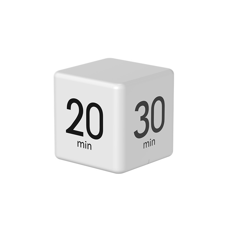 Цифровой Настольный таймер Pomodoro Cube, светодиодный дисплей, вращающийся кубический квадратный блок, кухонный таймер