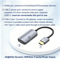 Câble adaptateur HDMI vers Type-C ULT-unite OEM 4K 60Hz, convertisseur HDMI vers USB C, Plug and Play