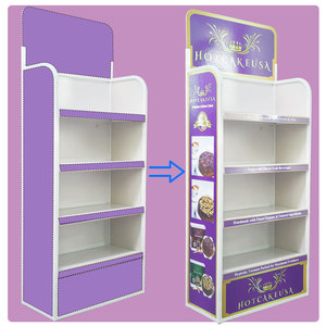 Espositore in cartone promozionale su misura in PVC espanso espositore in cartone per supermercato al dettaglio espositore da pavimento in cartone - Product Image 1