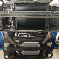 Intercooler de voiture pour VW Polo GTI Seat Ibiza Mk4 1.8T essence Skoda Fabia VRS 1.9 PD130 diesel Radiateur en aluminium noir à barres et plaques
