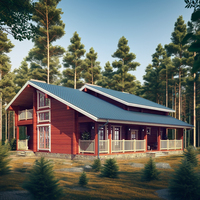 2020 Plans de maisons modernes en bois léger pour les immeubles de bureaux de jardin et les villas de vacances rurales