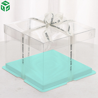 Boîte à gâteau miniature en plastique transparent PVC PET, emballage transparent avec couvercle, vente en gros