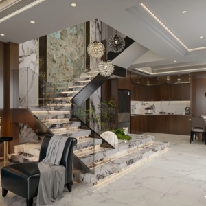 Azulejo de Pared de Piedra Blanca de Lujo para Diseño Moderno para Sala de Estar, Bar, KTV, Baño, Apartamentos, Villas, Compatible con 918 - Product Image 4