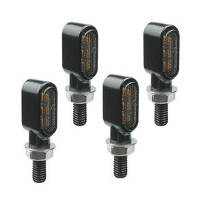 Intermitentes LED Retro para Motocicleta TCYATO, Luces Ámbar Brillantes, Carcasa Metálica Universal para Delantero y Trasero - Product Image 2