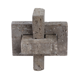 Scultura di cubi intrecciati in pietra, decorazione da tavolo per casa, ufficio, bagno, mensola, tavolino da caffè, ornamenti - Product Image 3