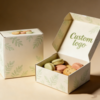 Boîtes d'expédition ondulées à design géométrique, compartiments personnalisés, écologiques, portables, pour emballage de biscuits
