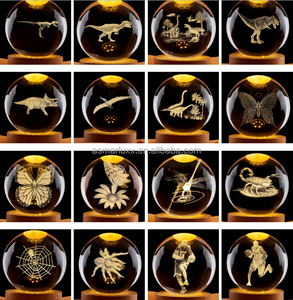 Lanterne per l'Eid Al-Fitr Edizione Limitata 6CM 8CM Sfere di Cristallo Ecologiche Incise al Laser con Stampa Cartoon - Product Image 6