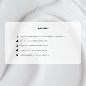 UNICWHITE SMILE Ampoules blanchissantes pour les dents professionnelles sans peroxyde et sans sensibilité 2 ml x 16 pièces Utilisation à domicile - Product Image 5