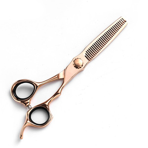 Rose Gold Hair Scissors 6 Inch Professional Hairdressing Stainless Steel Sharp Blade Long Handle For Wet And Dry Use - Product Image 3