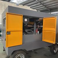 Compresseur d'air à vis pour moteur diesel Portable 1040 Cfm haute pression 23 bars de qualité industrielle avec roues pour le type de gaz CO2 minier
