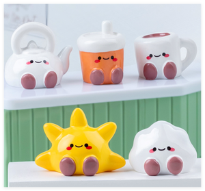 Venta al por mayor 3D comida juguete a granel café bebida botella encantos miniatura muñeca tazas realista fruta rebanada leche té para llavero bolsa ciega - Product Image 3