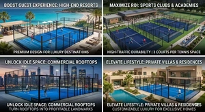 Césped Artificial de Alta Calidad para Pista de Pádel, Césped Sintético Duradero para Pista de Pádel Panorámica al Aire Libre - Product Image 5