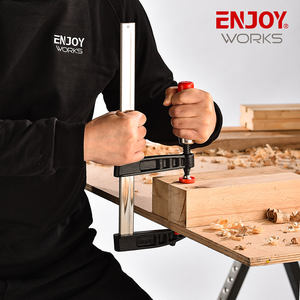 Jeu de pinces à barre en acier à <span class=keywords><strong>gorge</strong></span>, 100mm, avec poignée ergonomique et protecteur de Pad pour le bricolage, la menuiserie et le travail du bois - Product Image 5