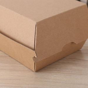 กล่องเบอร์เกอร์กระดาษคราฟท์ลอนลูกฟูก ดีไซน์ขายส่งยอดนิยมจากออสเตรเลีย พิมพ์โลโก้ตามสั่ง สำหรับ <span class=keywords><strong>KFC</strong></span> แฮมเบอร์เกอร์ เฟรนช์ฟรายส์ ปลา - Product Image 4