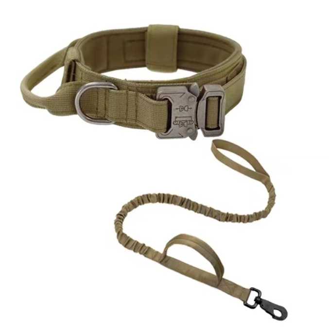 Tactical Dog Collar Lead Rope German Shepherd Outdoor Training Tactical
