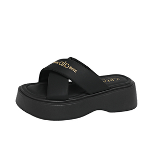 Nouvelles sandales d'été pour femmes à semelle épaisse, pantoufles respirantes à semelle compensée pour augmenter la taille, sélection polyvalente d'été - Product Image 2