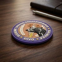 Patch en PVC souple 3D rond personnalisé, gaufré, avec fixation auto-agrippante ou thermocollante pour chapeau, sac, vêtement