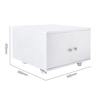 Support d'imprimante vintage en métal à double porte, piédestal mobile en acier, armoire de classement, établi pour photocopieur en acier avec roulettes pivotantes