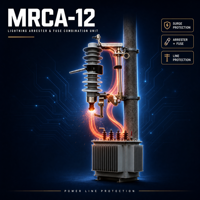 Parafoudre sans intermédiaire à oxyde métallique ZHUOLI MACA-12(Z) 10kA 12kV certifié ISO/CE pour la protection contre les fuites de foudre en distribution