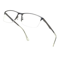 TSR0002 Montures de lunettes unisexes carrées à monture complète en acier inoxydable, anti-lumière bleue, motif à carreaux, lunettes de lecture pour tous les visages